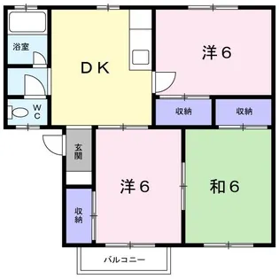 メゾンエコー【2階】の間取り