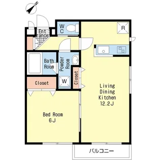 カーサ・オルテシア【2階】の間取り