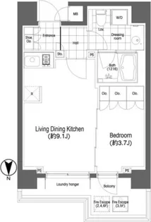 BPRレジデンス恵比寿【4階】の間取り