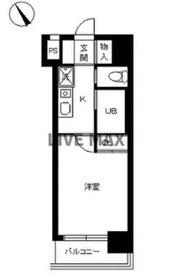 スカイコートヴァンテアン東日本橋【4階】の間取り