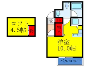 シャトレ上新庄【4階】の間取り