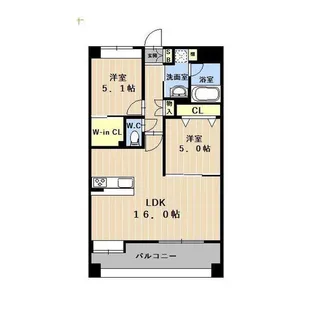 LIBTH平成タワー【4階】の間取り