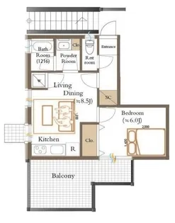 ザスタンダードアパートメント【2階】の間取り