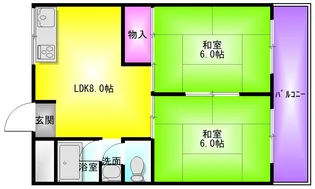 コンフォート青山【2階】の間取り