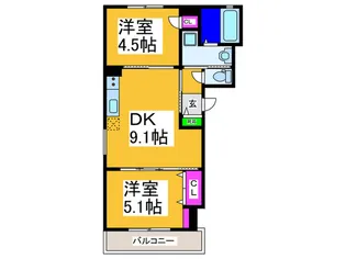 グレイシア巽北【2階】の間取り