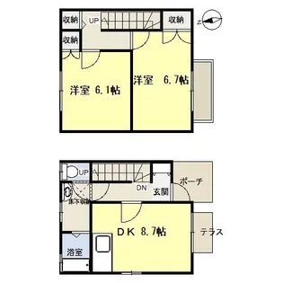 タウンハウスK【1階】の間取り