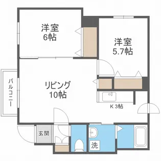 アンジェラスL・A【2階】の間取り