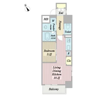 グリシーヌ川崎【6階】の間取り