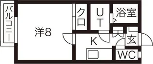 川口荘【2階】の間取り