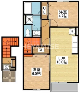 エクセル彩が丘II【2階】の間取り