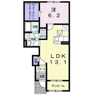 ソレイユ・ルナ【1階】の間取り