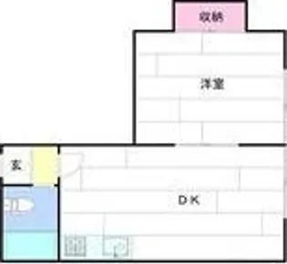 シャネル八軒B棟【2階】の間取り