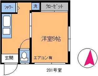 春野荘鵜の木【2階】の間取り