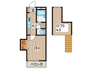 レインボーハイム【1階】の間取り