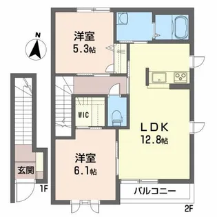 Kブランシェ H【2階】の間取り