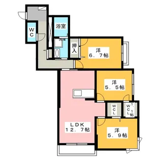 シャーメゾン幸【3階】の間取り