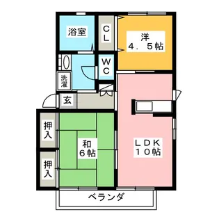 シャーメゾン八坂B【2階】の間取り
