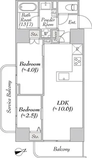 ルミーク浅草【4階】の間取り