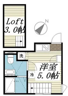 ベイルーム和田町【2階】の間取り