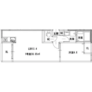 メゾンクレール御領【1階】の間取り