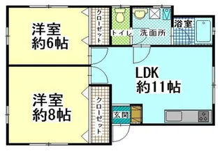 メゾンタエ【2階】の間取り