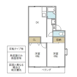 クレセントハウス【2階】の間取り
