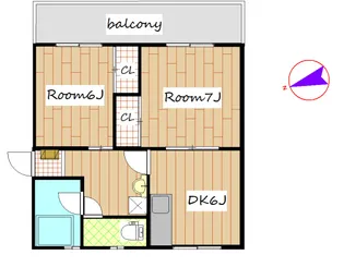 高富ハイツ【3階】の間取り