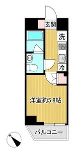 SHOKEN Residence横浜天王町【6階】の間取り