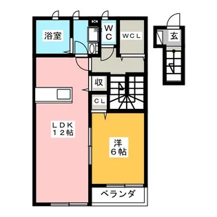 ミランダI【2階】の間取り