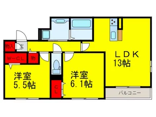 スリーズM【2階】の間取り