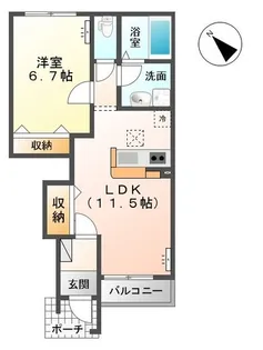 ボヌール【1階】の間取り