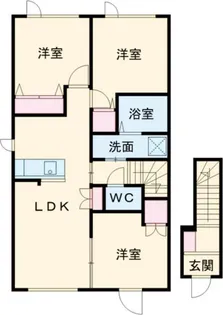 ひばりヶ丘レジデンスA棟【2階】の間取り
