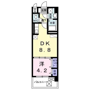 ソレイユ原田【2階】の間取り