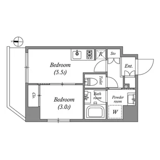 クオリタス住吉【7階】の間取り