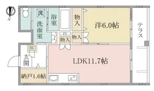 (シニア限定)ヘーベルヴィレッジ堀ノ内【2階】の間取り