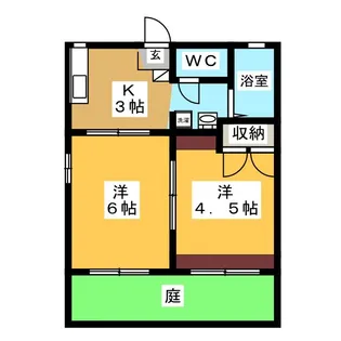 宝田ハイツII【1階】の間取り