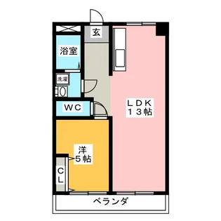 ラティーナ岐阜【6階】の間取り