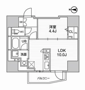 エスタート入谷I【14階】の間取り