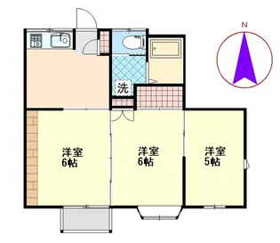 コスモハイツ【2階】の間取り