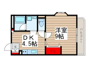 サンライズコ-ト【2階】の間取り