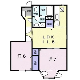 ラ・シェーヌ【1階】の間取り