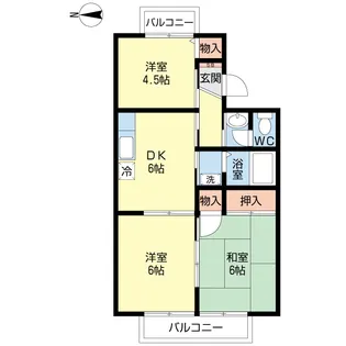 グリーンハイツC【1階】の間取り