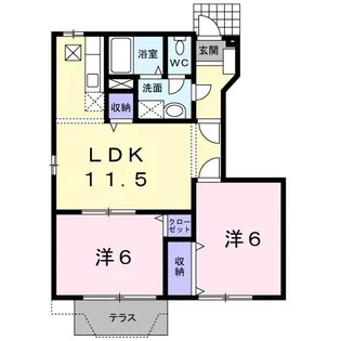 ソーレ・レヴァンテ C【1階】の間取り