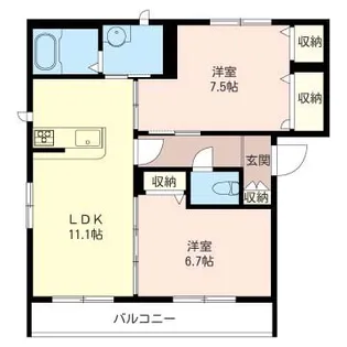 フォレナ アイ【2階】の間取り