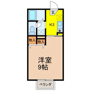 ハイツティンカーベル【2階】の間取り