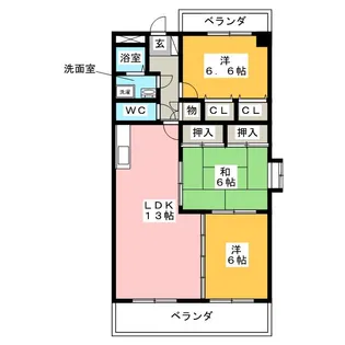 ベルジェ【2階】の間取り