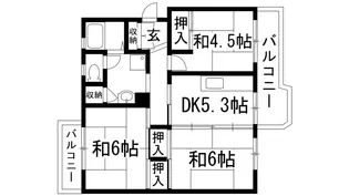 中山五月台3号棟【1階】の間取り