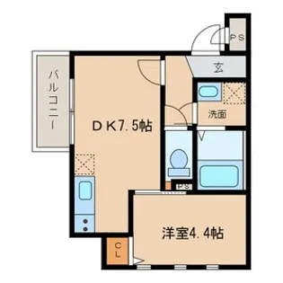 MOVE六番町WEST【1階】の間取り