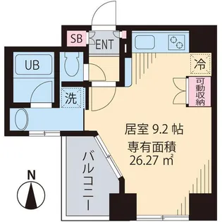 ビイルーム高円寺【6階】の間取り