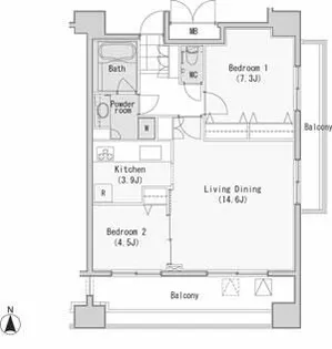 レジディア西麻布【11階】の間取り